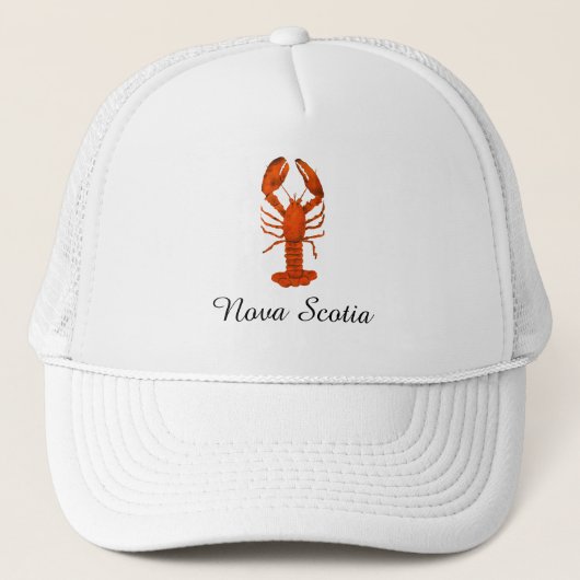 Rode Lobster Trucker Hoed Pet (Voorkant)