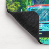Rode Logging Truck Highway Rijden Art Mousepad Muismat (Hoek)