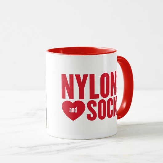 Rode Logo met haarstaartspieren Mok (Voorkant rechts)