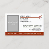 Rode Logo met rode banner Visitekaartje (Achterkant)