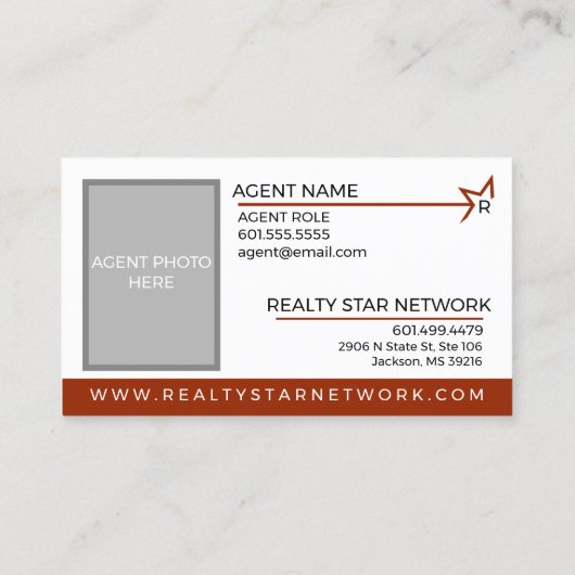 Rode Logo met rode banner Visitekaartje (Achterkant)