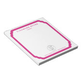 Rode Logo, Naam en Contactgegevens Zakelijk Notitieblok (Schuin)