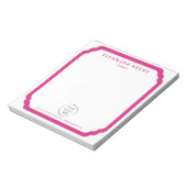 Rode Logo, Naam en Contactgegevens Zakelijk Notitieblok (Linkerzijde)