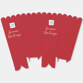 Rode Logo Tekst Promotionele Bedrijfsverpakking Bedankdoosjes (Ongevouwen)