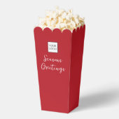 Rode Logo Tekst Promotionele Bedrijfsverpakking Bedankdoosjes (Popped)