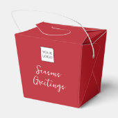 Rode logo tekst promotionele zakelijke verpakking bedankdoosjes (Achterkant)