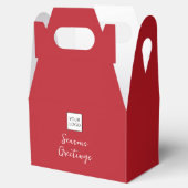 Rode logo tekst promotionele zakelijke verpakking bedankdoosjes (Geopend)