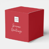 Rode logo tekst promotionele zakelijke verpakking bedankdoosjes (Achterkant)