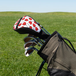 Rode lolly's, hart lolly's, lolly, jouw naam golfheadcover