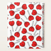 Rode lolly's, Hart lolly's, Lolly patroon Planner (Achterkant)