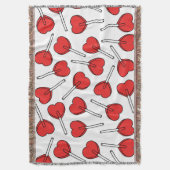 Rode Lolly's, Hart Lolly's, Lolly Sticker Deken (Voorkant Verticaal)