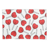 Rode Lolly's, Hart Lolly's, Lolly Sticker Kussensloop (Voorkant)