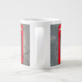 Rode Londense telefooncel Grote Koffiekop (Achterkant)