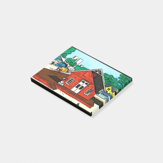 Rode loods op het spoor post-it® notes (Schuin)