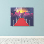 Rode Loper Bekende Nederlander Canvas Afdruk (Insitu (Houten vloer))
