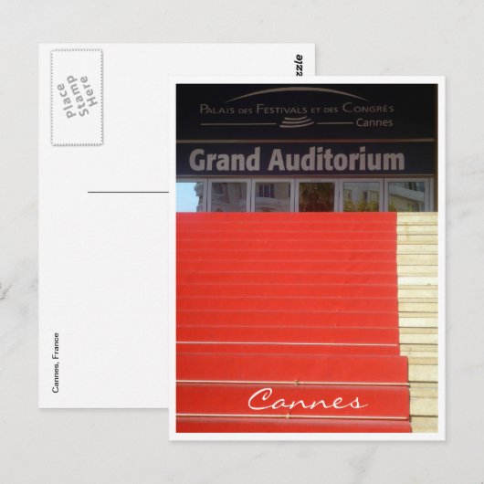 rode loper cannes briefkaart (Voorkant / Achterkant)