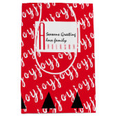 Rode Loper door LeahG - Joy Seizoensgroeten Medium Cadeauzakje (Voorkant)