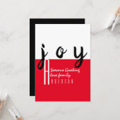 Rode loper door LeahG - Seizoensgroeten Vrolijk Kaart (Voorkant / Achterkant in situ)