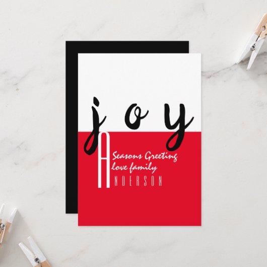 Rode loper door LeahG - Seizoensgroeten Vrolijk Kaart (Voorkant / Achterkant in situ)