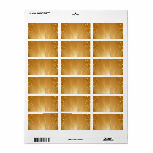 Rode loper Hollywood Star Bat Mitzvah Blank Etiket (Full Sheet)