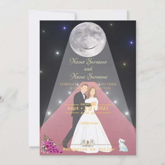 Rode loper-maanlicht kaart (Voorkant)