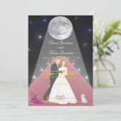 Rode loper-maanlicht kaart (Staand voorkant)