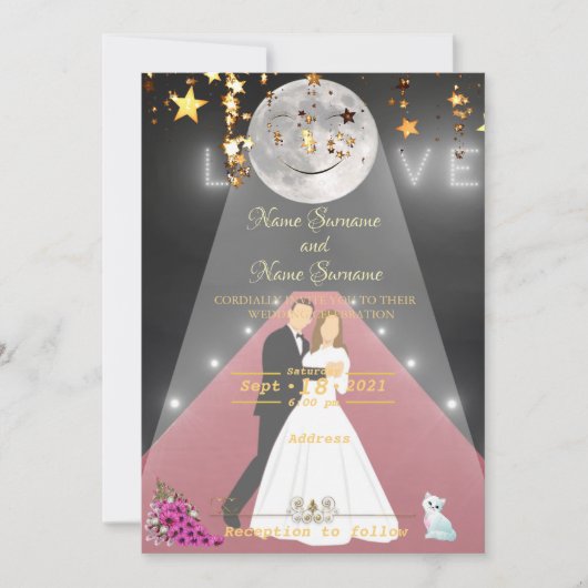 Rode loper-maanlicht kaart (Voorkant)