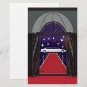 Rode Loper Sterren Limousine Briefpapier (Voorkant / Achterkant)