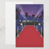 Rode Loper Sterren Limousine Briefpapier (Voorkant / Achterkant)