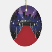 Rode Loper Sterren Limousine Keramisch Ornament (Rechts)