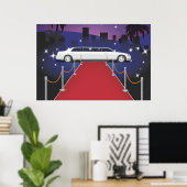 Rode Loper Sterren Limousine Poster (Thuiskantoor)