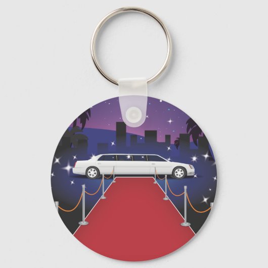 Rode Loper Sterren Limousine Sleutelhanger (Voorkant)