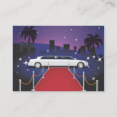 Rode Loper Sterren Limousine Visitekaartje (Achterkant)
