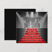 Rode loper Sweet Sixteen verjaardagsfeestje uitnod Kaart (Voorkant / Achterkant)
