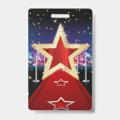 Rode Loper VIP-Pas Geboortebadge Uitnodiging Badge (Achterkant)