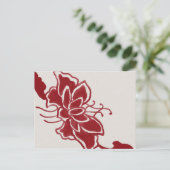 Rode Lotus Flower Briefkaart (Staand voorkant)