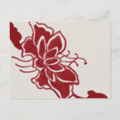 Rode Lotus Flower Briefkaart (Voorkant)