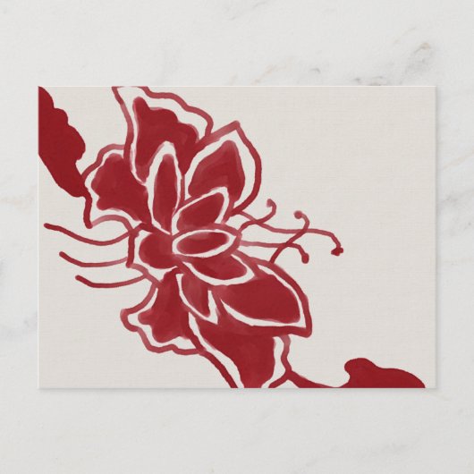 Rode Lotus Flower Briefkaart (Voorkant)