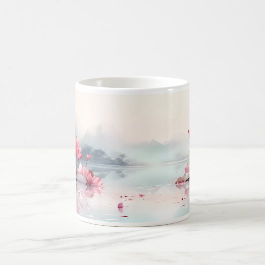 Rode Lotus op uw Mok (Center)