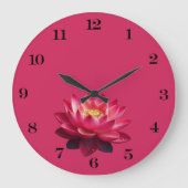 Rode Lotus wandklok (Voorkant)