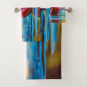 Rode Lotusbloem Landschap, Zen Bad Handdoek (Insitu)