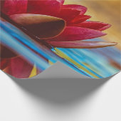 Rode Lotusbloem Landschap, Zen Cadeaupapier (Hoek)