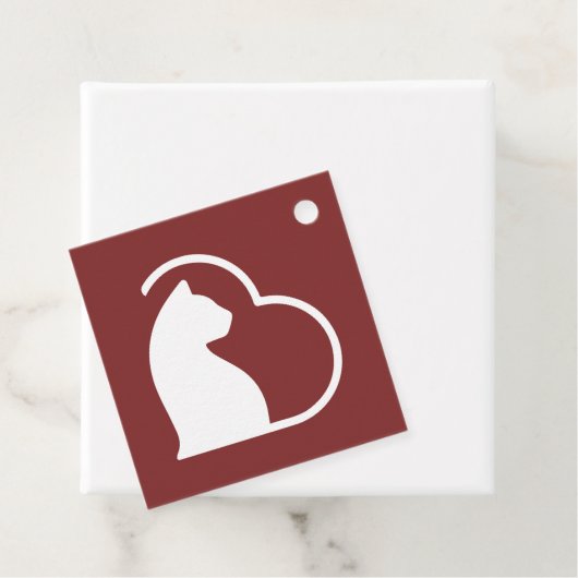 Rode Lovecats cadeau labels (In situ)