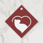 Rode Lovecats cadeau labels (Voorkant)