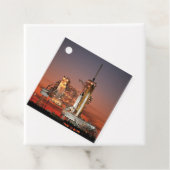 Rode lucht bij de lancering van Spaceshuttle Atlan Bedankjes Labels (In situ)
