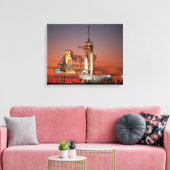 Rode lucht bij de lancering van Spaceshuttle Atlan Canvas Afdruk (Insitu (Woonkamer))
