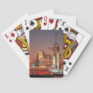 Rode lucht bij de lancering van Spaceshuttle Atlan Pokerkaarten