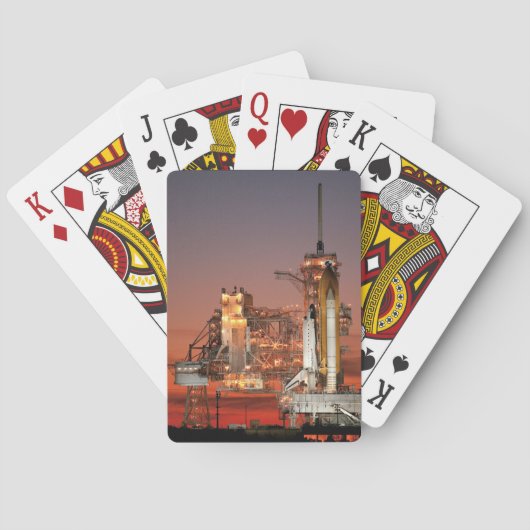 Rode lucht bij de lancering van Spaceshuttle Atlan Pokerkaarten (Achterkant)