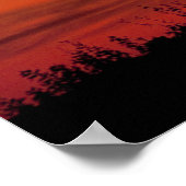 Rode lucht bij de lancering van Spaceshuttle Atlan Poster (Hoek)