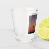 Rode lucht bij de lancering van Spaceshuttle Atlan Shot Glas (Links)